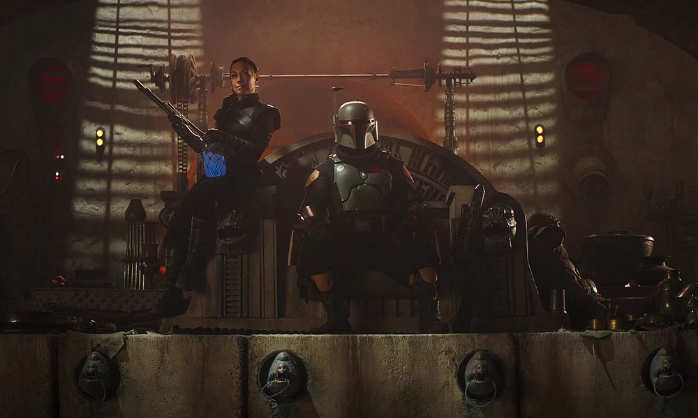 Boba Fett and Fennec Shand on the throne